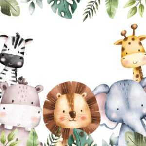 Geboortebord XL Vierkant Dieren