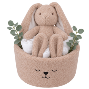 Konijnenmand met Little Dutch Knuffel (32 cm) en luiers